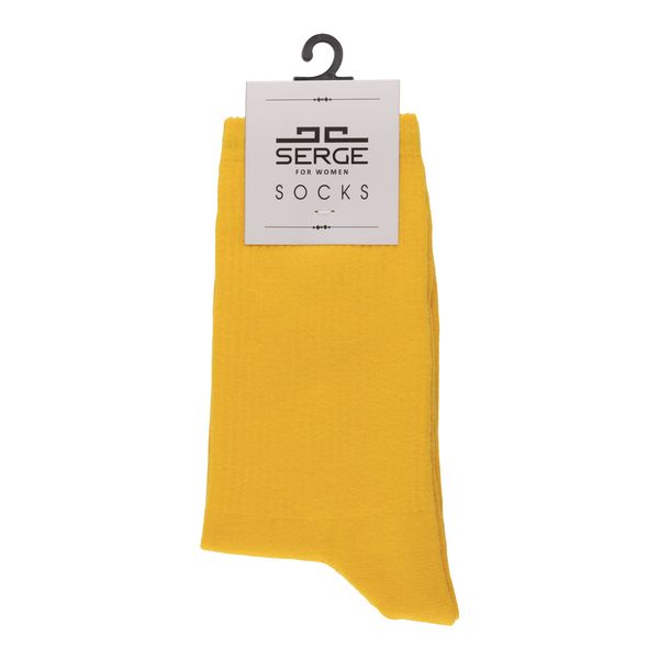 جوراب ساق بلند زنانه سرژه مدل 255103 رنگ زرد