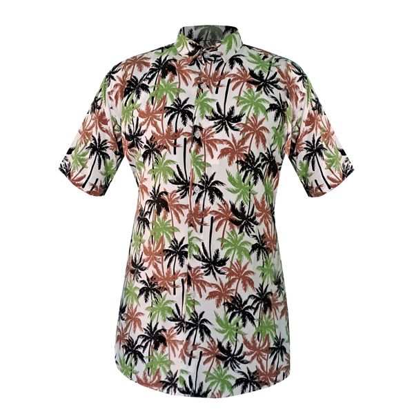پیراهن آستین کوتاه مردانه مدل هاوایی نخل کد Nakhl-SaGH