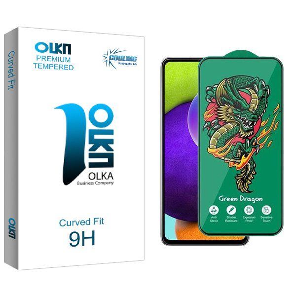 محافظ صفحه نمایش کولینگ مدل Olka Green_Dragon مناسب برای گوشی موبایل سامسونگ Galaxy A52