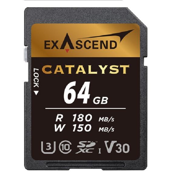 کارت حافظه CATALYST اکساسند مدل SDXC-I-V30 کلاس 10 استاندارد UHS-I سرعت 180MBps ظرفیت 64 گیگابایت