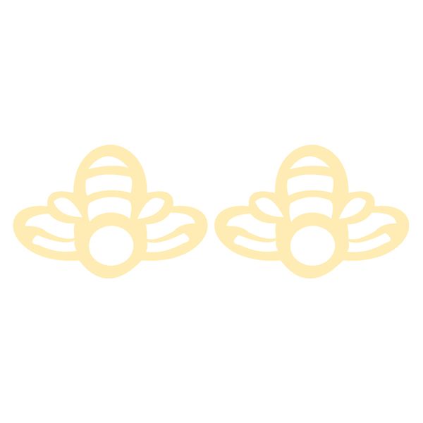 گوشواره طلا 18 عیار زنانه کرابو طرح زنبور عسل مدل Kr5272
