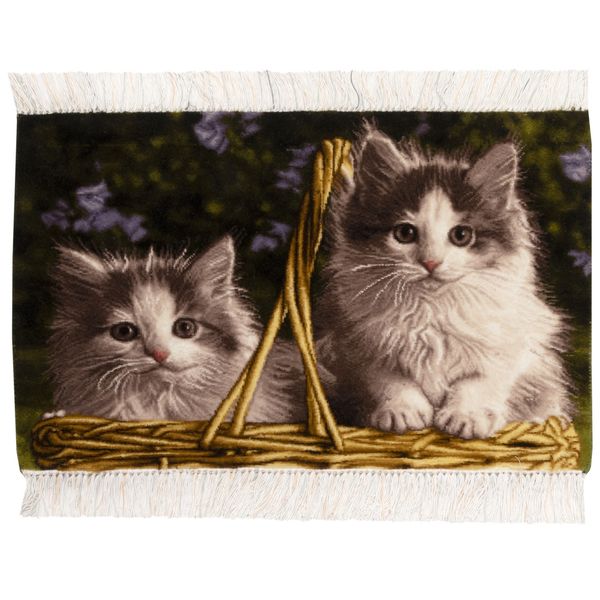 فرش دستباف دیوارکوب  سی پرشیا مدل دو بچه گربه کد 903279