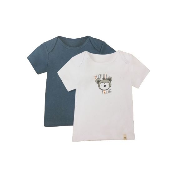 تی شرت آستین کوتاه نوزادی کونیبو مدل 8089307 مجموعه دو عددی