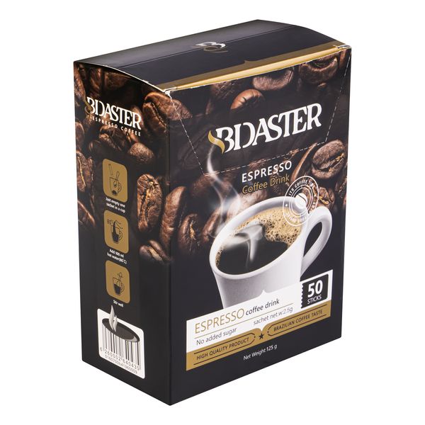 پودر قهوه فوری اسپرسو بیداستر - 2 گرم بسته 50 عددی