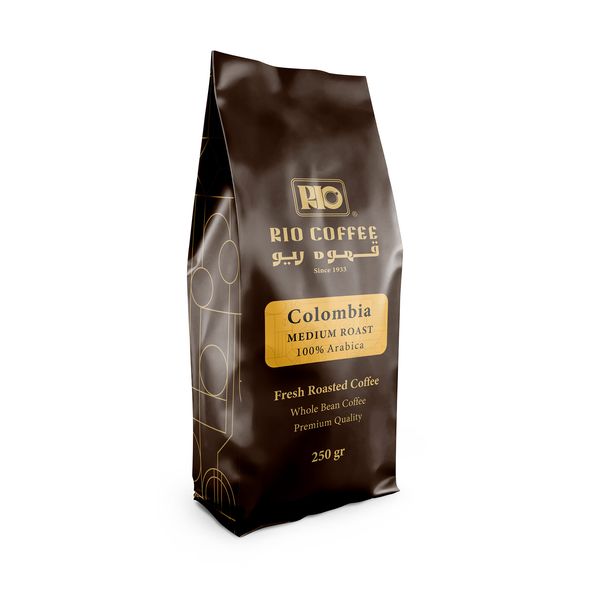 دانه قهوه کلمبیا مدیوم %100 عربیکا ریو - 250 گرم