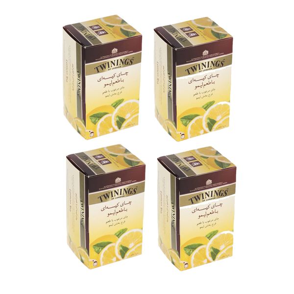 چای سیاه کیسه ای توینینگز با طعم لیمو- بسته 4 عددی