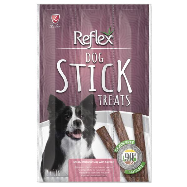تشویقی سگ رفلکس مدل stick treats وزن 33 گرم مجموعه 3 عددی