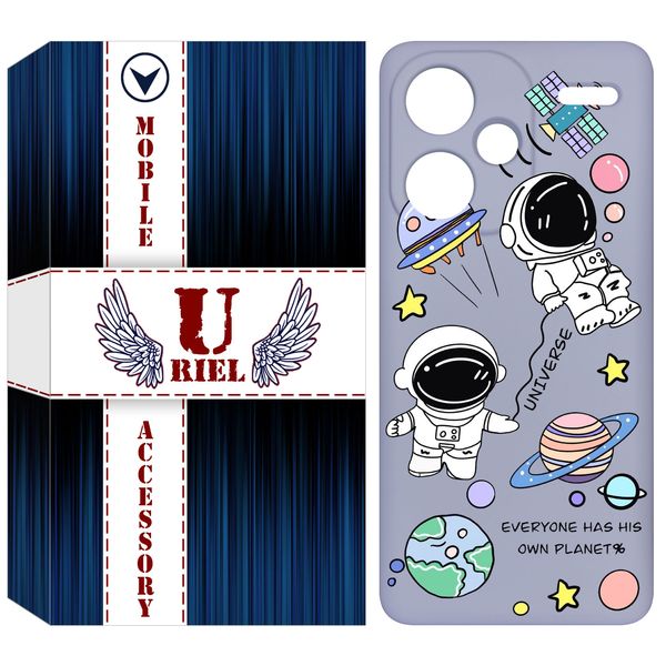 کاور یوریل کد 25 طرح فضانوردان مناسب برای گوشی موبایل شیائومی Redmi Note 13 Pro Plus