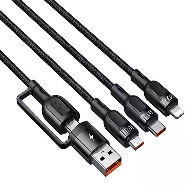 کابل تبدیل USB/USB-C به MicoUSB/ USB-C / لایتنینگ مک دودو مدل CA-8800 100W PD طول 1.2 متر