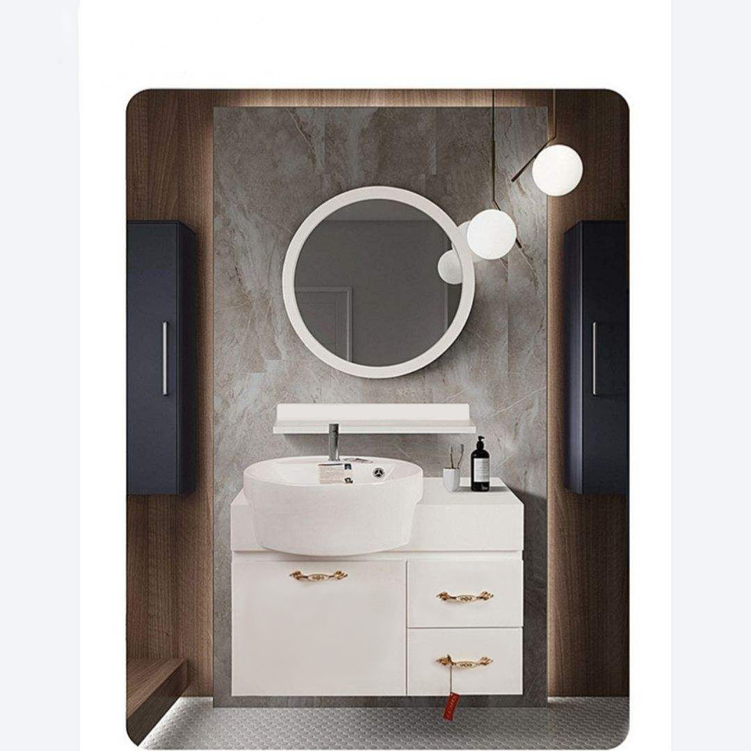 ست کابینت و روشویی آزالیا مدل میلانا 03 به همراه آینه و شلف