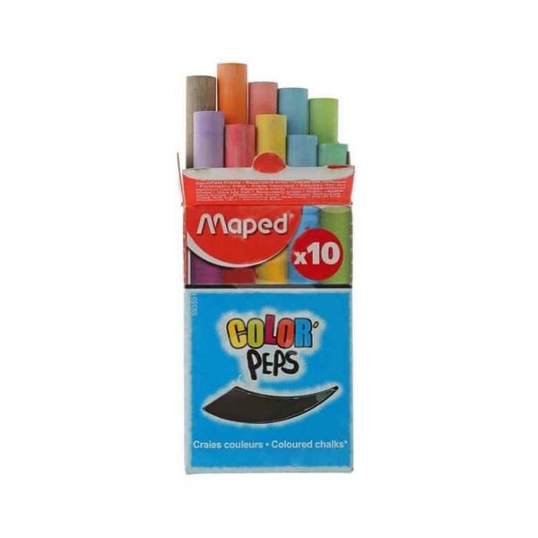 گچ رنگی مپد مدل Color Peps بسته ۱۰ عددی