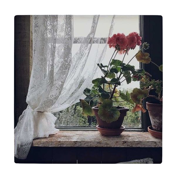    کاشی کارنیلا طرح گلدان گل پشت پنجره کد wkk1362