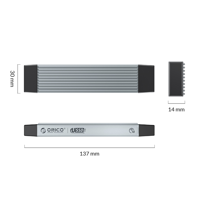 قاب M.2 NVMe/NGFF(SATA) SSD اوریکو مدل M2PJK-C3
