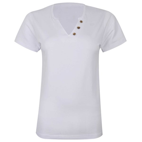 تی شرت آستین کوتاه زنانه کانتکس مدل 249009901 نخ پنبه رنگ سفید