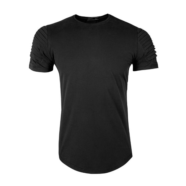 تی شرت آستین کوتاه مردانه زانتوس مدل یقه گرد کد 155176 رنگ مشکی