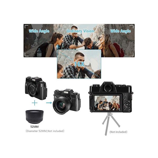  دوربین دیجیتال مدل 2.7K UHD 30.0MP به همراه لنز 16X 