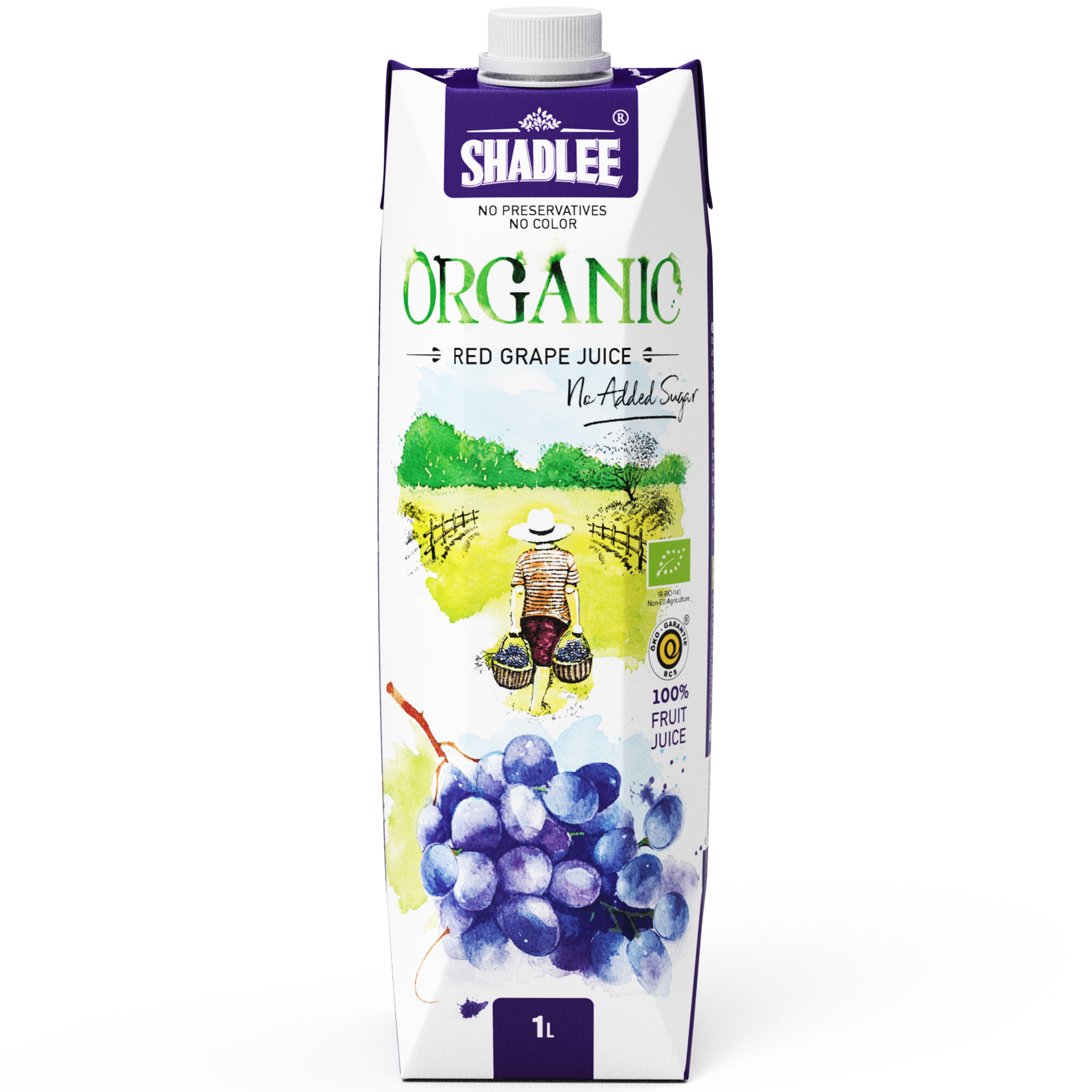  آب انگور ارگانیک شادلی - 1 لیتر