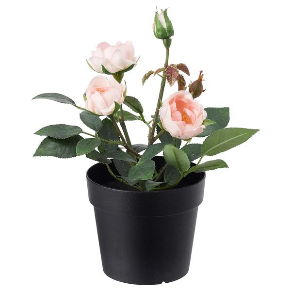 گلدان به همراه گل مصنوعی ایکیا مدل FEJKA-0039