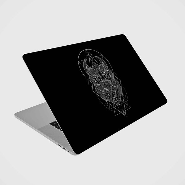 استیکر لپ تاپ هاماگراف طرح black owl مناسب برای لپ تاپ 15.6 اینچ