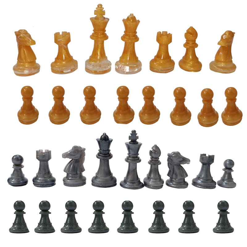 مهره شطرنج مدل رزینی مجموعه 32 عددی