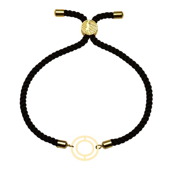 دستبند طلا 18 عیار زنانه کرابو طرح دایره مدل Kr102228