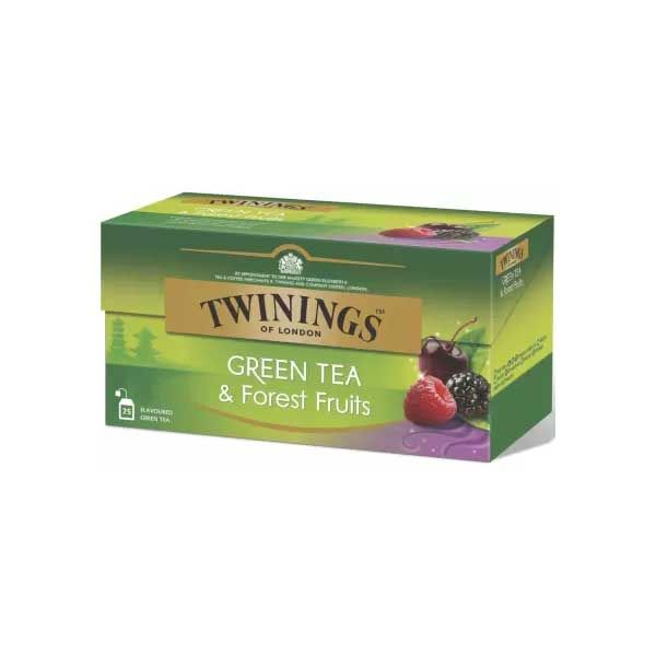چای سبز توینینگز با طعم میوه های جنگلی بسته 25 عددی