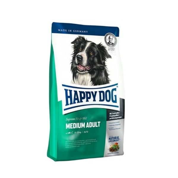 غذای خشک سگ بالغ هپی داگ مدل مدیوم ادالت وزن 4 کیلوگرم