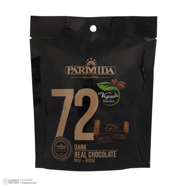 شکلات تلخ 72 درصد پارمیدا - 70 گرم