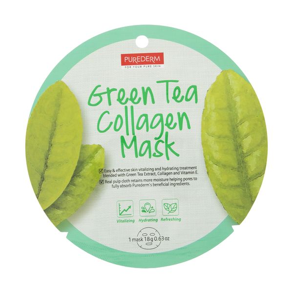 ماسک صورت پیوردرم مدل Green Tea مقدار 18 گرم