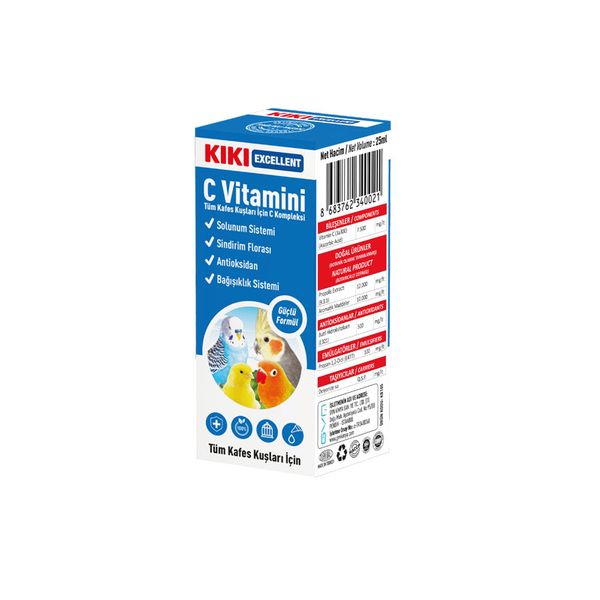 قطره ویتامین C پرندگان کیکی مدل Vitamin C حجم 25 میلی لیتر
