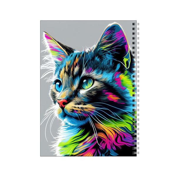 دفتر مشق 50 برگ بامبیلیپ طرح گربه رنگی رنگی کد 9366486