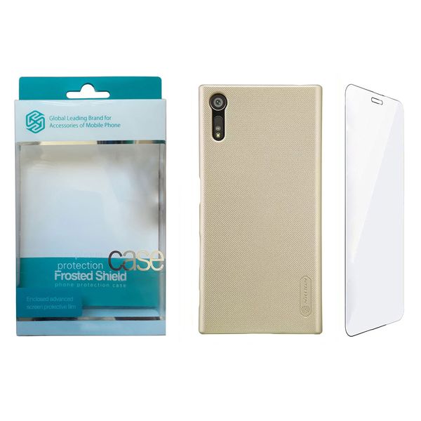  کاور نیلکین مدل Frosted Shield کد S9504 مناسب برای گوشی موبایل سونی Xperia XZ به همراه محافظ صفحه نمایش