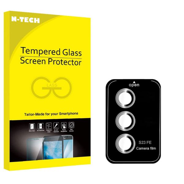 محافظ لنز دوربین انتک مدل شابلون دار رینگی مناسب برای گوشی موبایل سامسونگ Galaxy S23 Fe