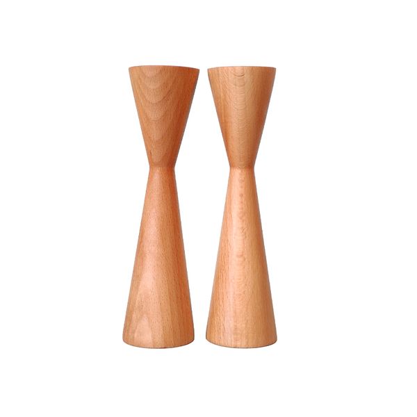 جاشمعی چوبی مدل رها مجموعه دو عددی