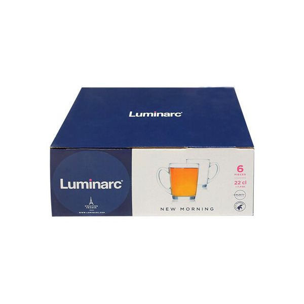 لیوان لومینارک مدل NEWMORNING-22CL بسته 6 عددی