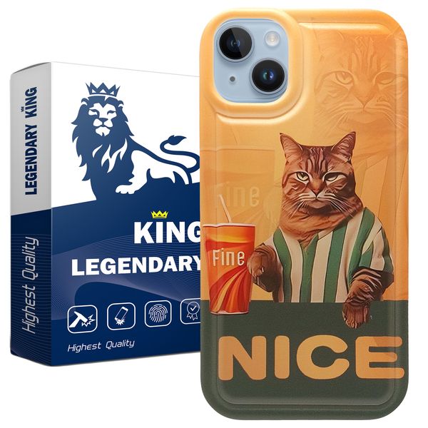 کاور لجندری کینگ مدل گربه زندانی مناسب برای گوشی موبایل اپل IPhone 13