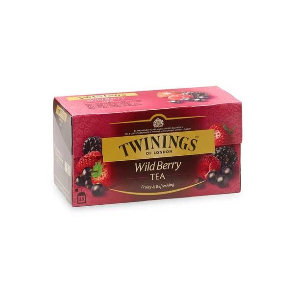چای سیاه توینینگز با طعم توت های وحشی بسته 25 عددی