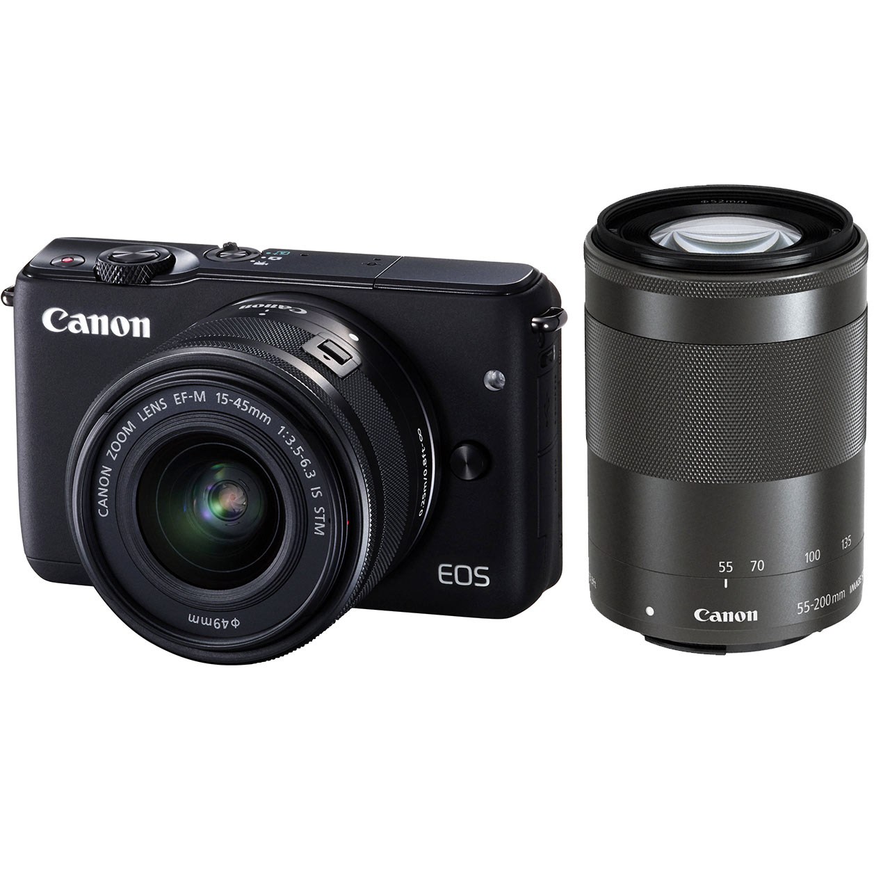 دوربین دیجیتال بدون آینه کانن مدل EOS M3 به همراه لنزهای 15-45 IS STM و 55-200 IS STM