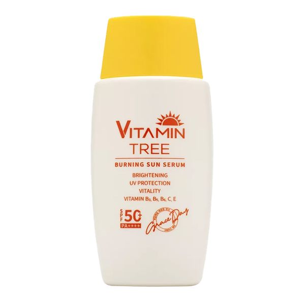 سرم ضد آفتاب بدون رنگ گریس دی SPF 50 مدل VITAMIN TREE ‌مناسب برای انواع پوست حجم 50 میلی‌لیتر
