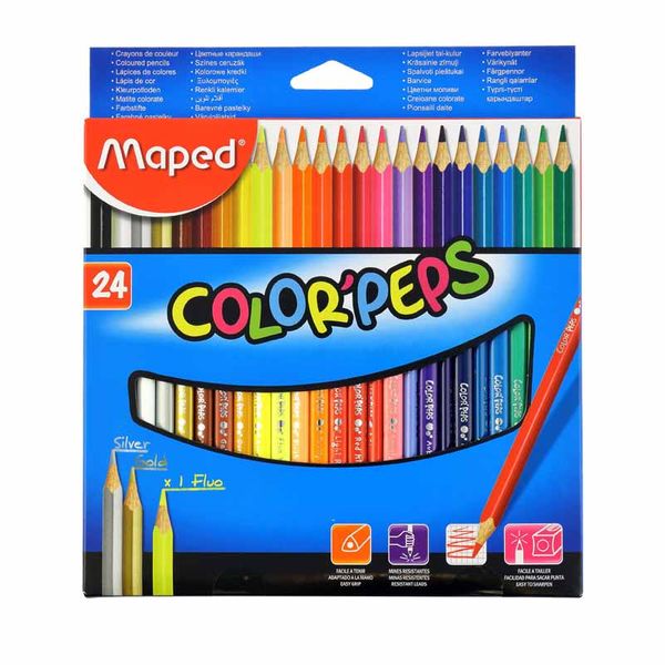 مداد رنگی 24 رنگ مپد مدل colorpeps کد 52580