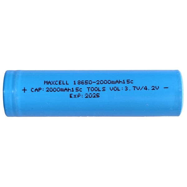 باتری لیتیوم یون مکسل مدل tools18650-15C ظرفیت 2000 میلی آمپر ساعت