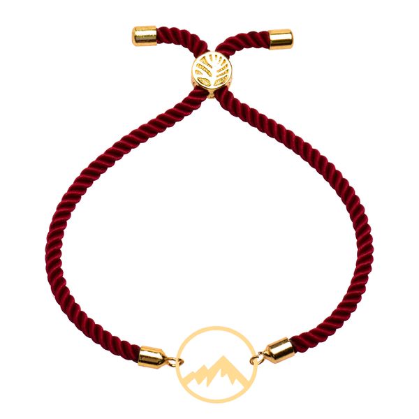 دستبند طلا 18 عیار زنانه کرابو طرح کوه مدل Kr102198
