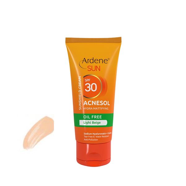 کرم ضد آفتاب رنگی آردن SPF 30 مدل Acnesol  ‌مناسب پوست‌های چرب و مختلط حجم 50 میلی‌لیتر