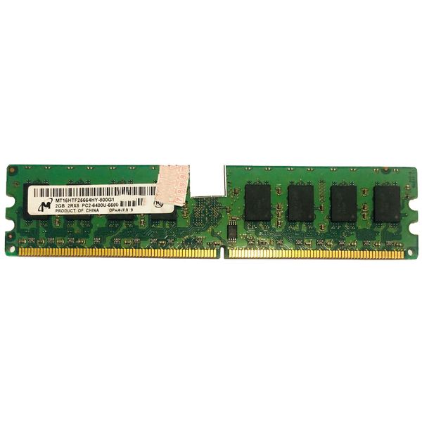 رم دسکتاپ DDR2 تک کاناله 800 مگاهرتز CL6 میکرون مدل MT16HTF26664HY-800G1 ظرفیت 2 گیگابایت
