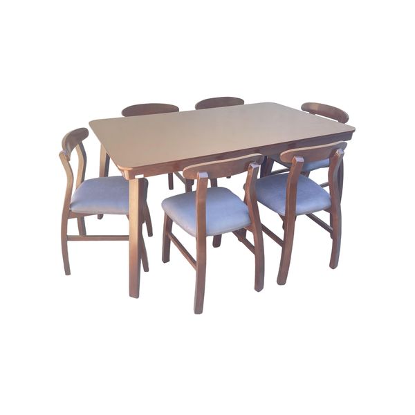 میز و صندلی ناهارخوری 6 نفره گالری چوب آشنایی مدل Ro-lux-907
