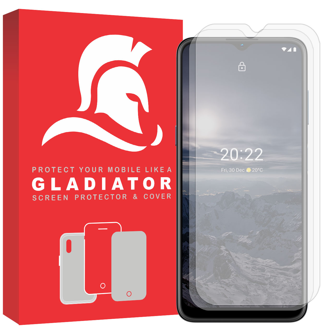  محافظ صفحه نمایش گلادیاتور مدل GLN2000 مناسب برای گوشی موبایل نوکیا G21 بسته دو عددی
