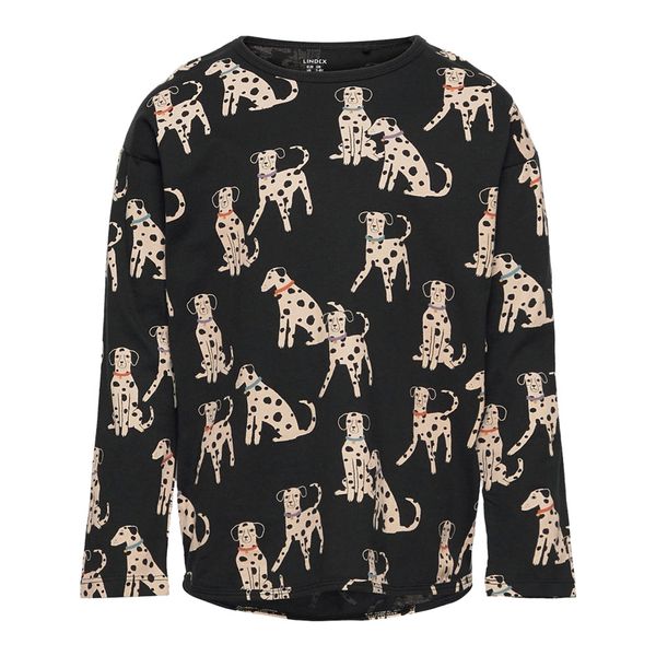 تی شرت آستین بلند دخترانه لیندکس مدل سگ خالدار 1