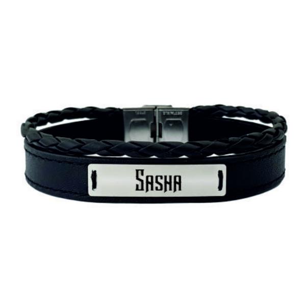 دستبند نقره مردانه ترمه 1 مدل ساشا کد 293 DCHN