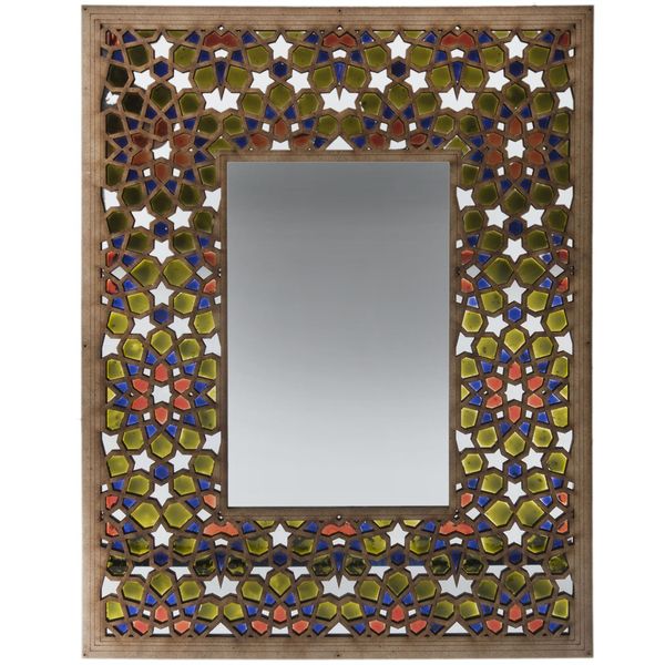آینه چوبی گالری آناهید طرح شمسه