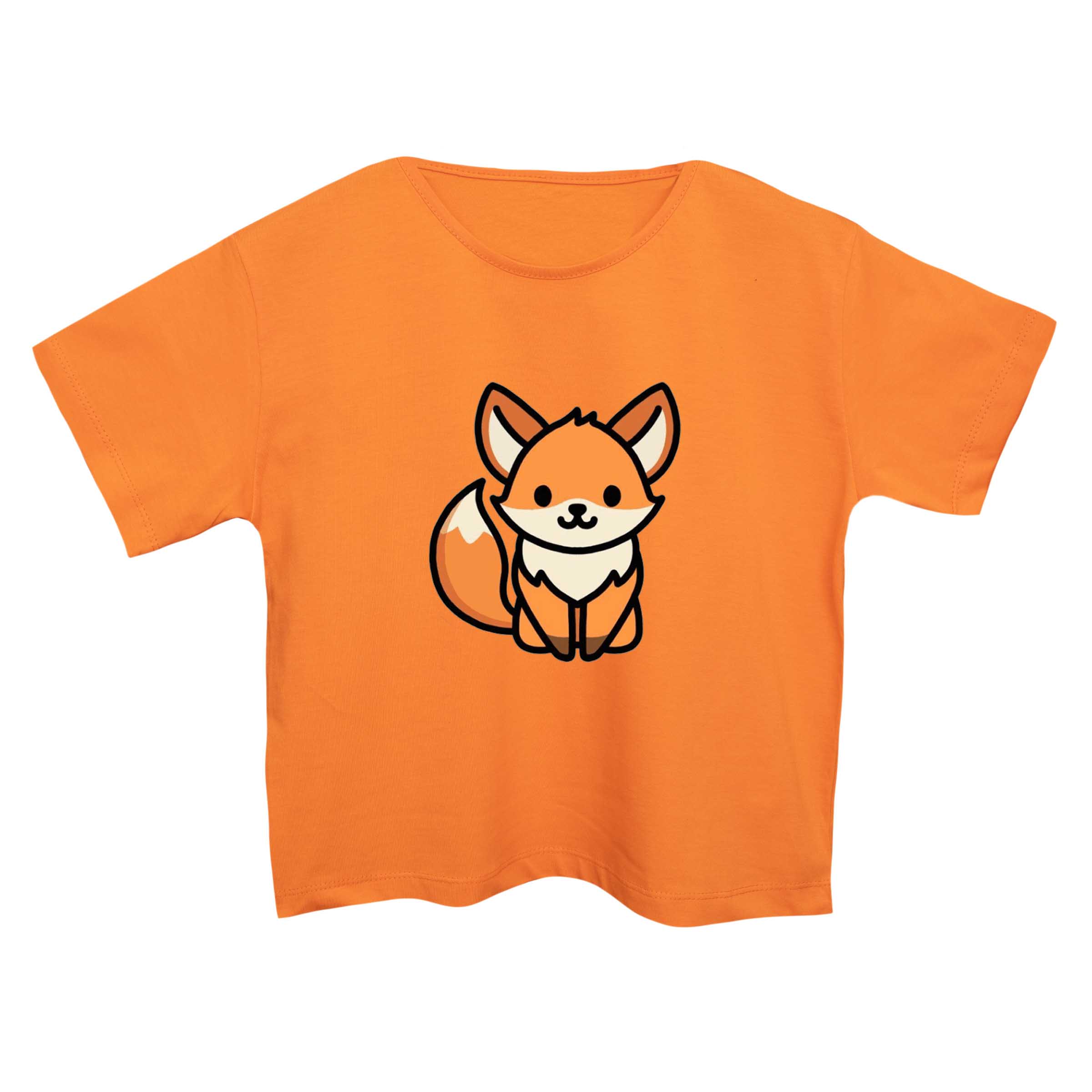 کراپ‌تی شرت آستین کوتاه زنانه مدل روباه